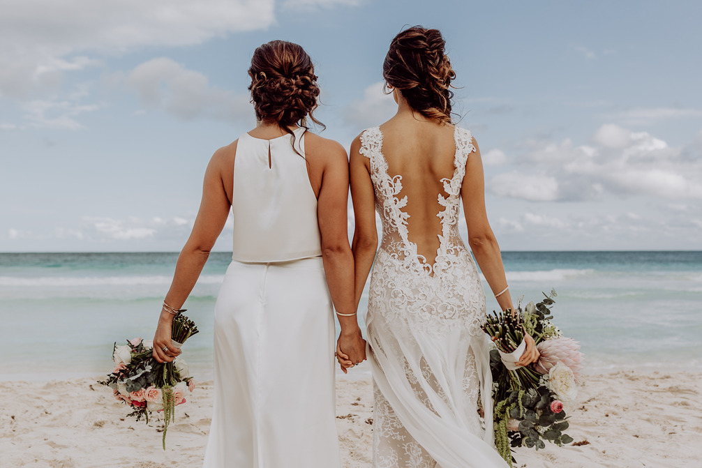Brides on the beach